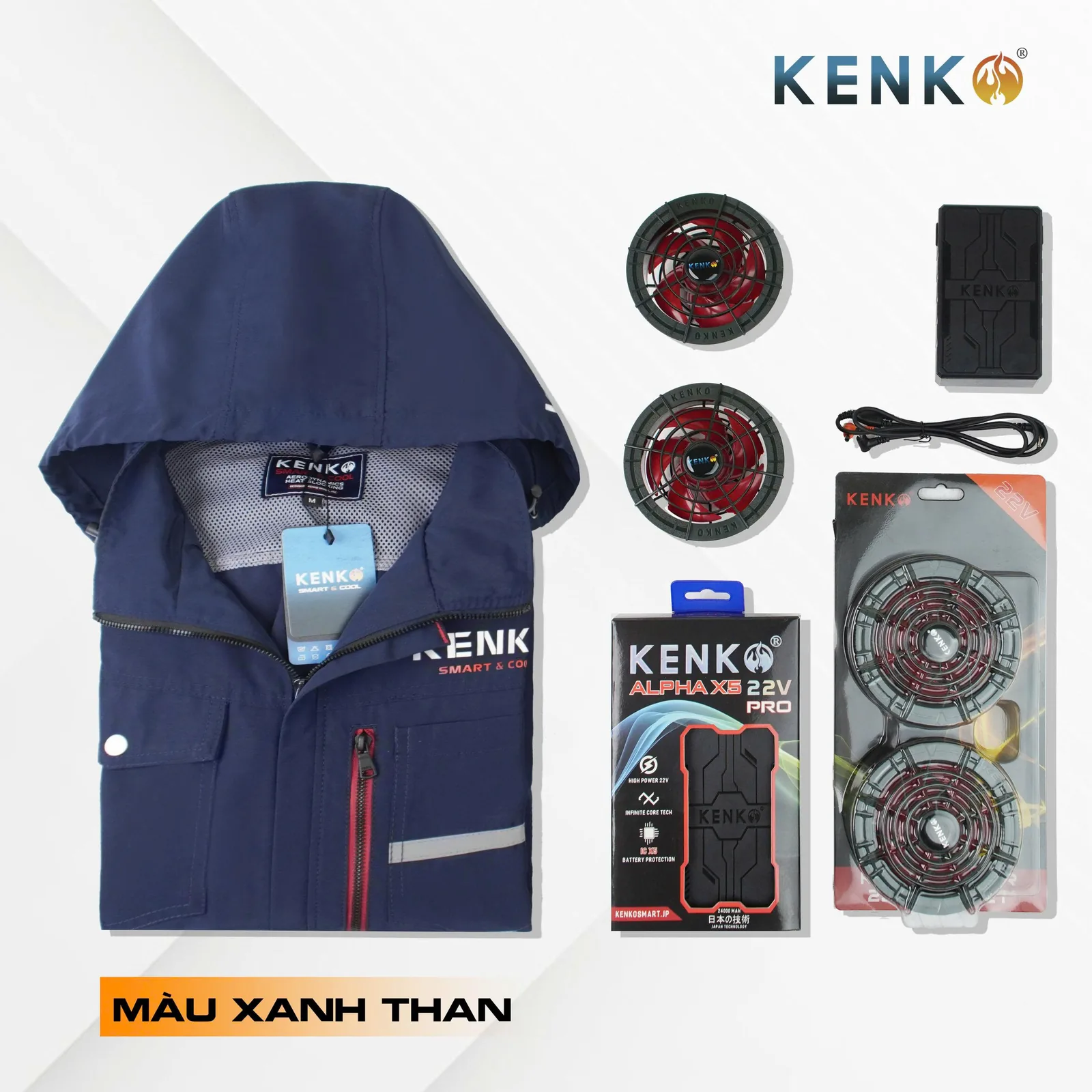 Combo trọn bộ 22V — Áo Xanh than